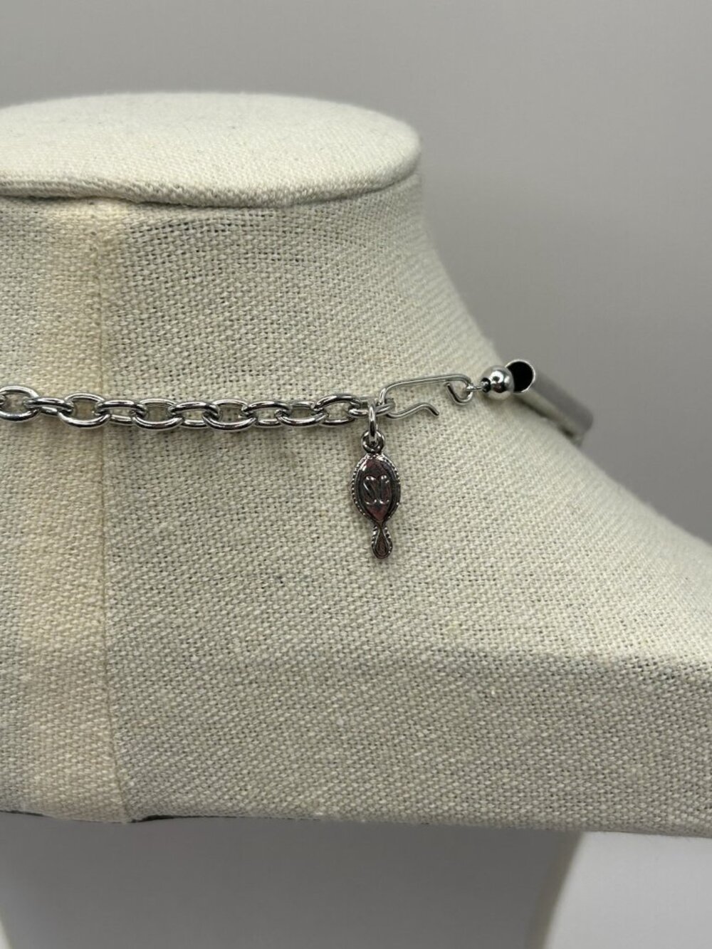Sarah Coventry Silver Tone Necklace Purple Beads Vintage Mod Style Adjustable - Picture 5 of 9
